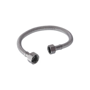 Fonteinkraanslang flexibel 30CM, G1/2" * G3/8"  - Chroom